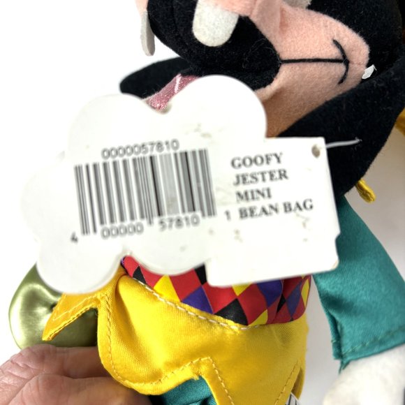 Disney Jester Goofy Mini Bean Bag Plush Tag Vtg NWT - Picture 9 of 9